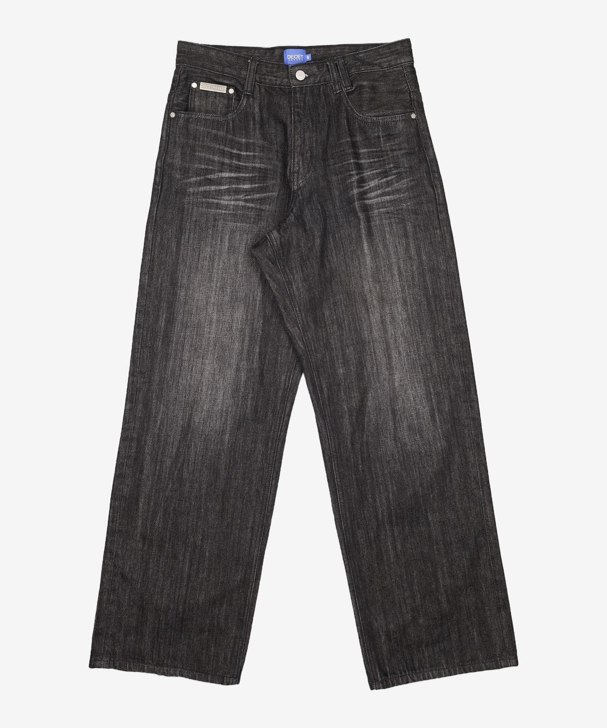 데케트(DECET) [KAIHARA JAPAN DENIM]Mid Rise Wide Jeans DCPT063Black 30