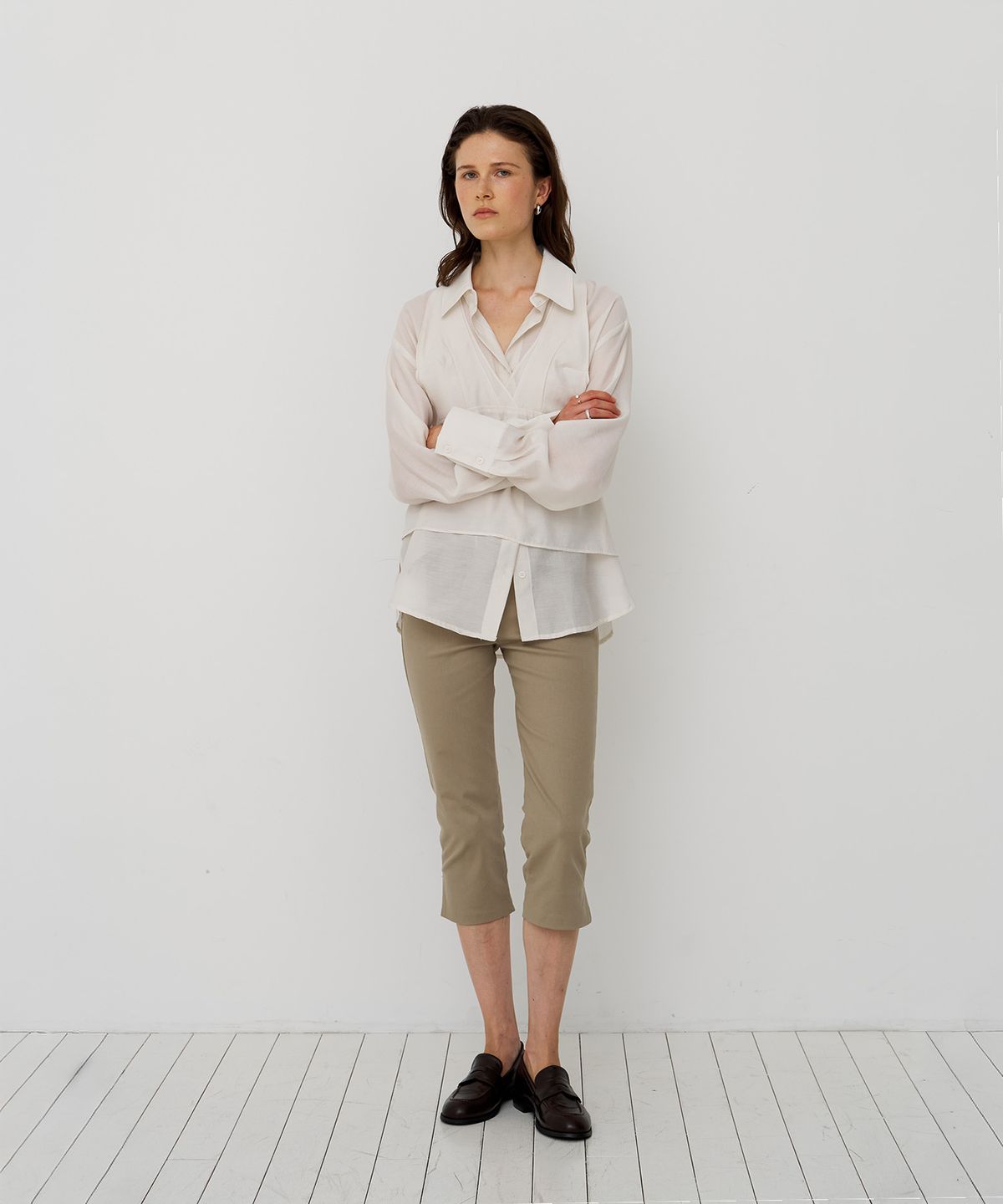 스르비(SELEVER) Belted Capri Pants_2 Color