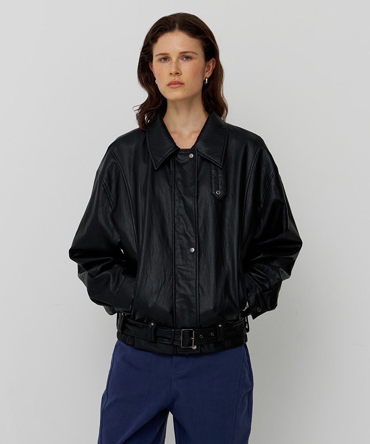 스르비(SELEVER) Rove Belt Leather Jacket_3 Color