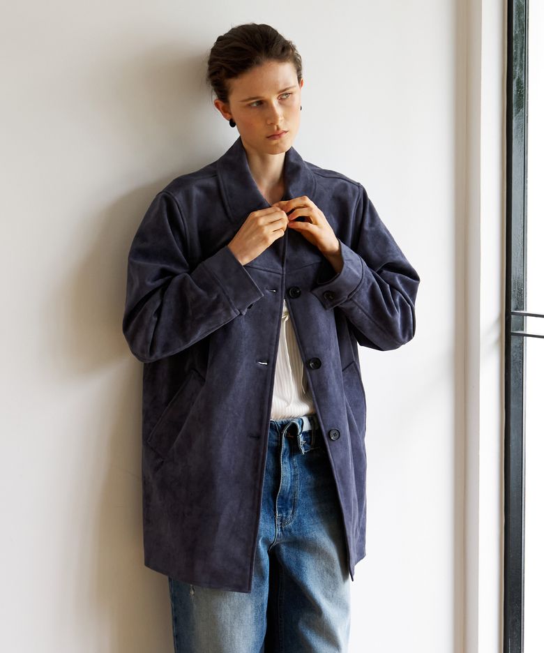 Dusk Suede Half Coat_2 Color