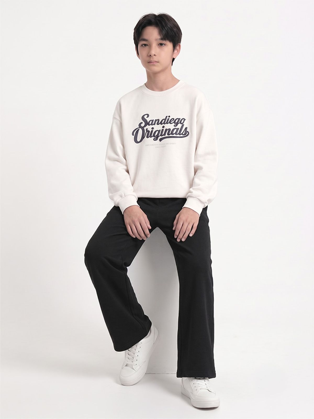 행텐 틴즈(HANGTEN TEENS) 틴즈 더블페이스 스트레이트 팬츠_100(14580-038-604-09)