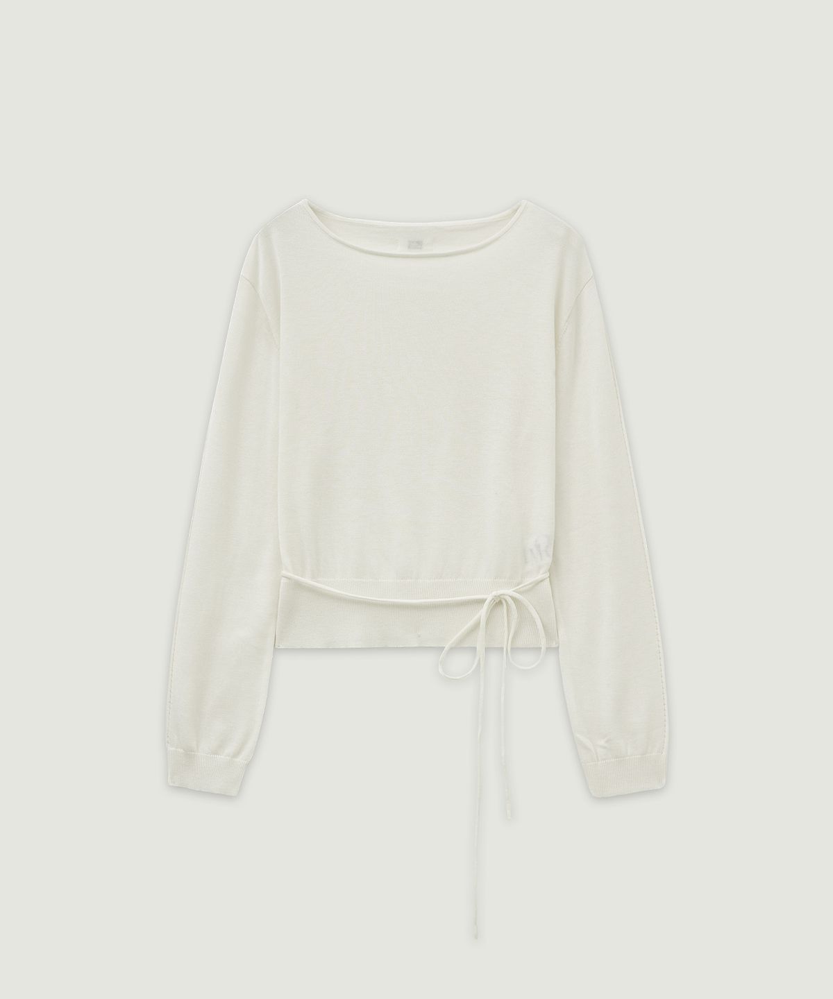 엘무드 우먼(LMOOD WOMEN) DEFNE Silk Wool Boat Neck Pullover Knit Ivory