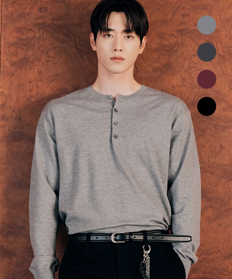 [서강준 PICK] 워셔블 에센셜 헨리넥 니트 [4color]