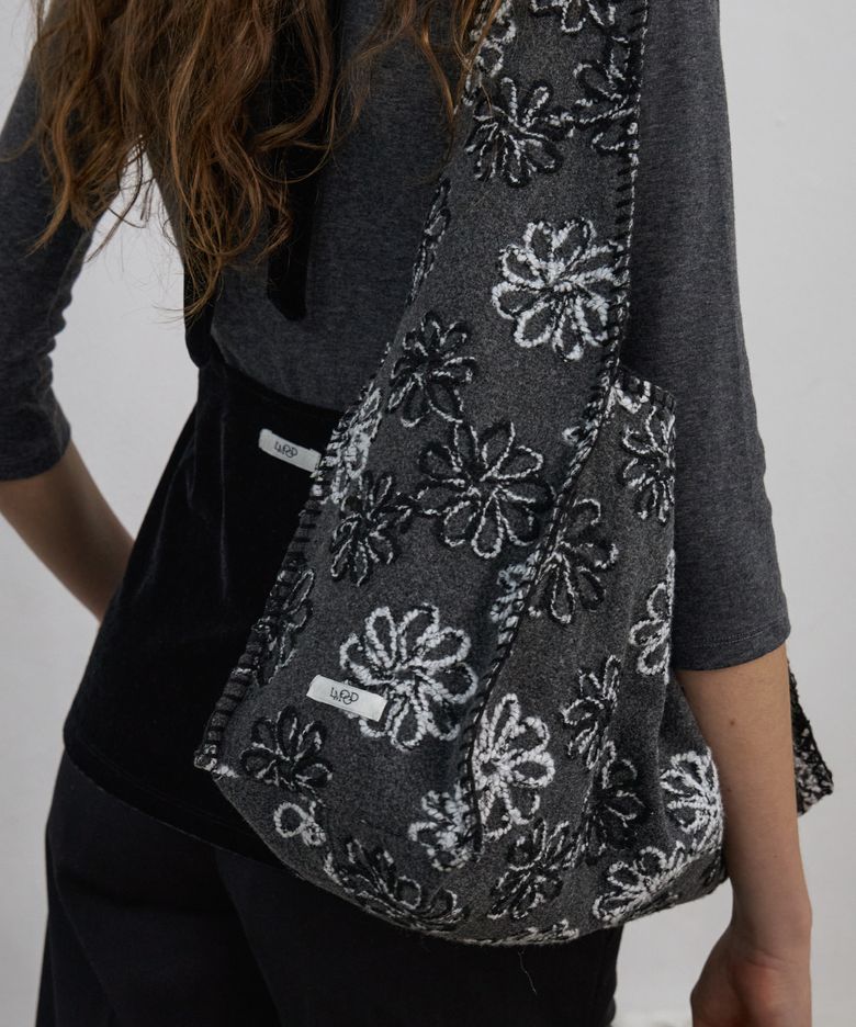 NANA Felt Hobo Bag Grey