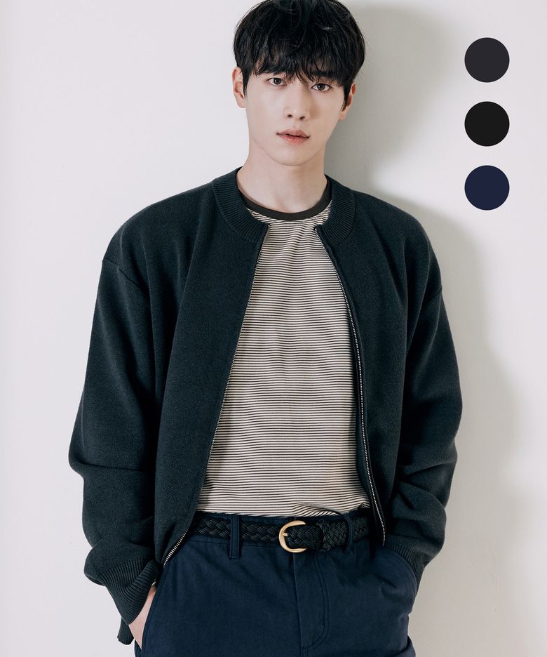 [서강준 PICK] 워셔블 모크넥 투웨이 집업 니트 [3color]