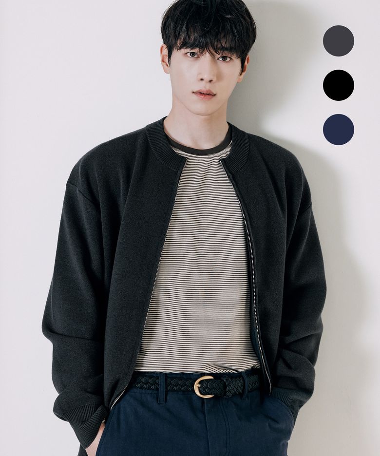 [서강준 PICK] 워셔블 모크넥 투웨이 집업 니트 [3color]