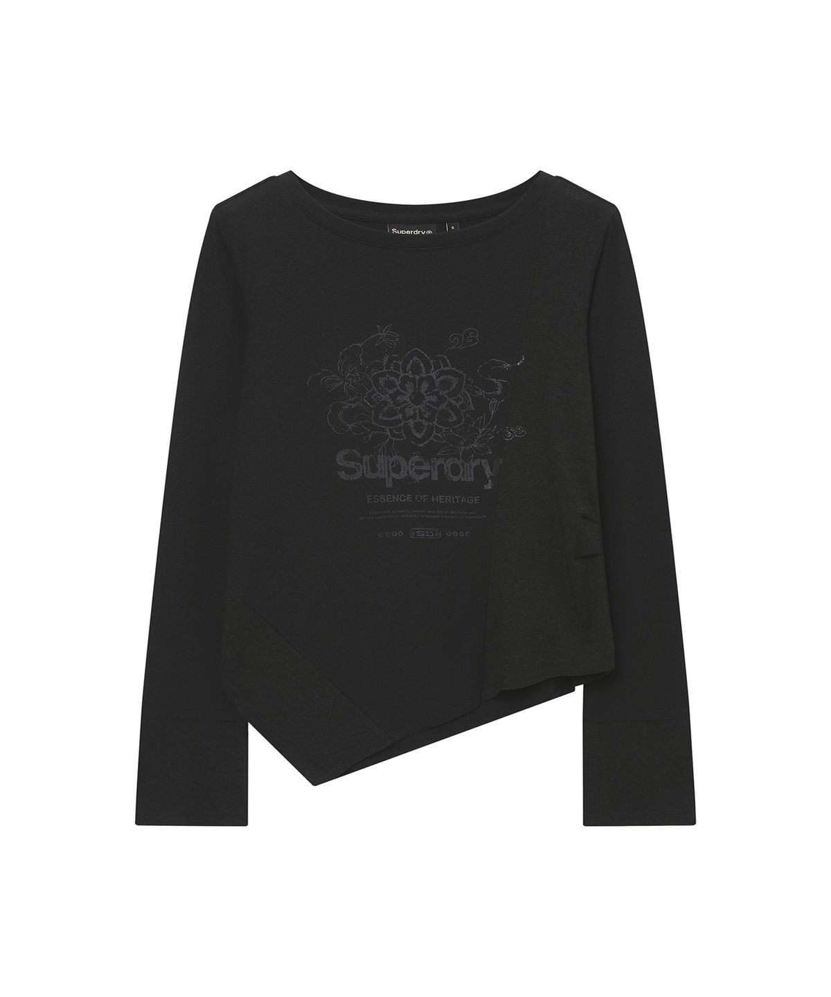 슈퍼드라이(SUPERDRY) 우먼스 로우컷 롱슬리브 블랙 SDFILDQ03BLK