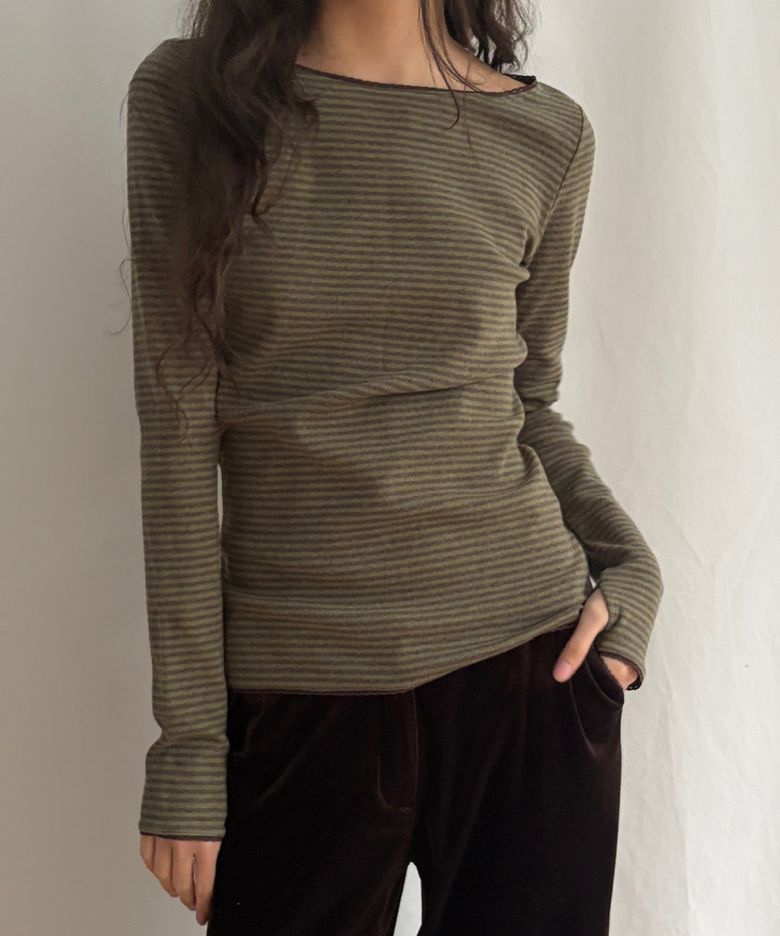 MANON Stripe T-Shirt Pistachio