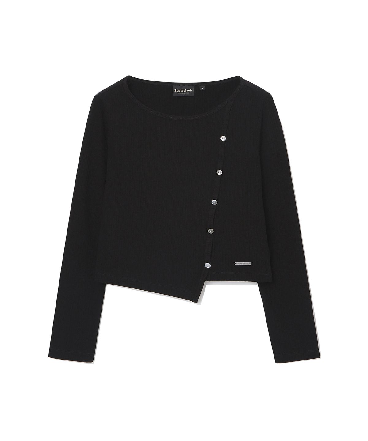 슈퍼드라이(SUPERDRY) 우먼스 리브 엣지 롱슬리브 블랙 SDFILDQ04BLK