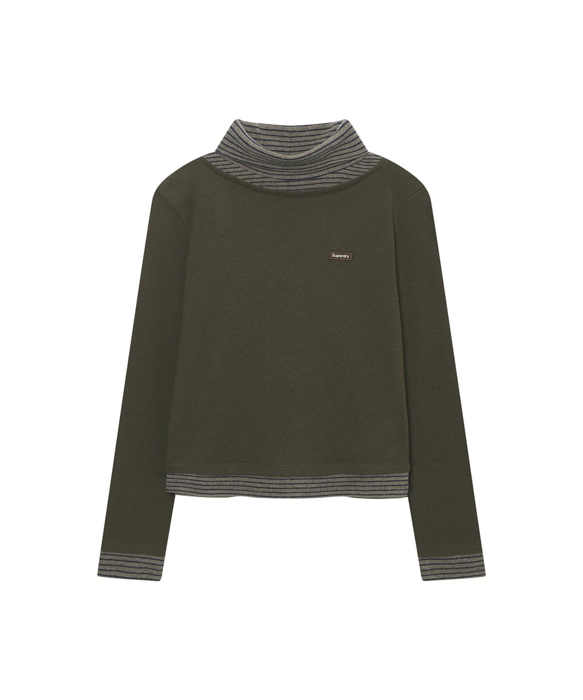 슈퍼드라이(SUPERDRY) 우먼스 터틀라인 롱슬리브 카키 SDFILDQ07KHK