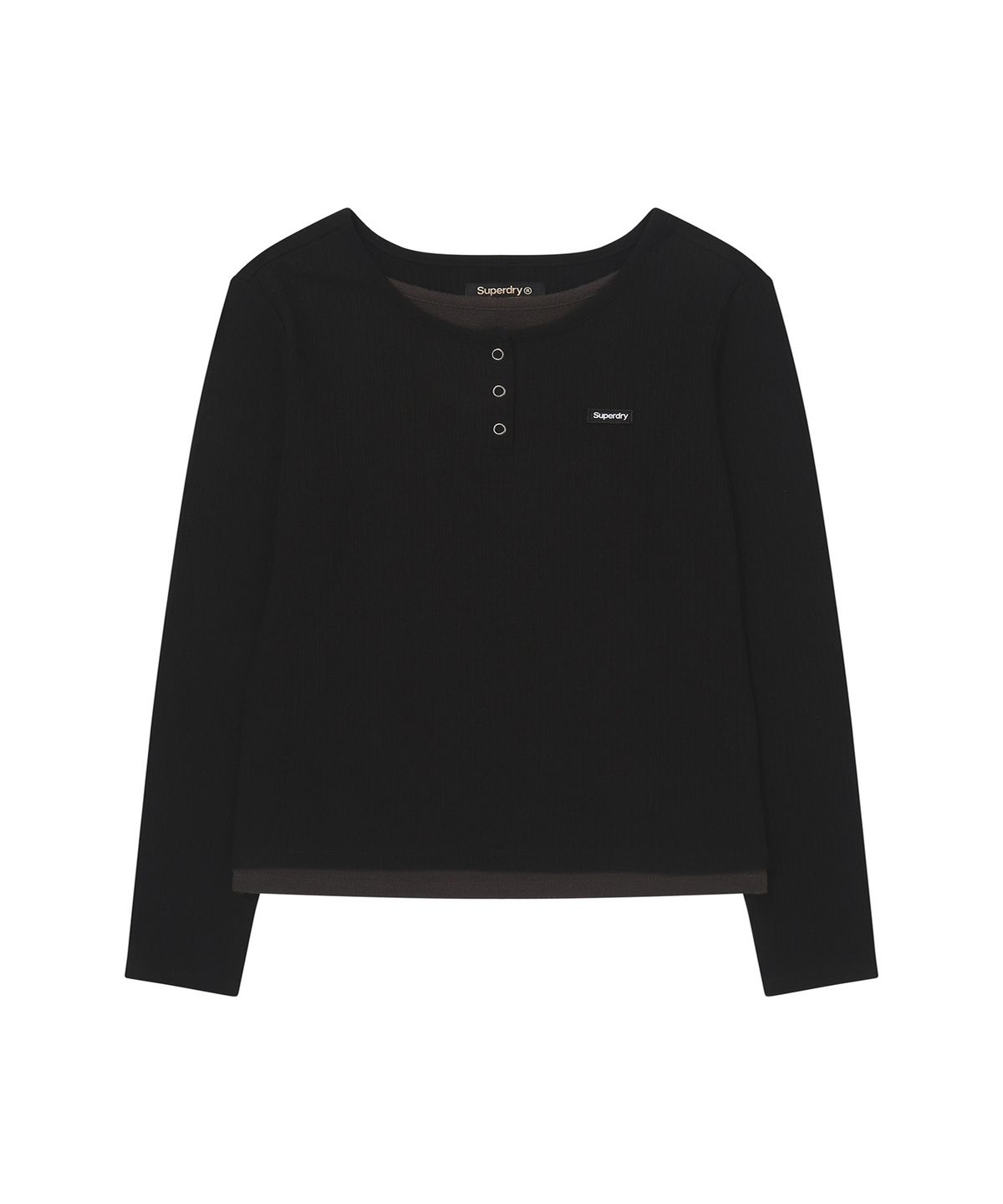 슈퍼드라이(SUPERDRY) 우먼스 헨리레이어 롱슬리브 블랙 SDFILDQ06BLK