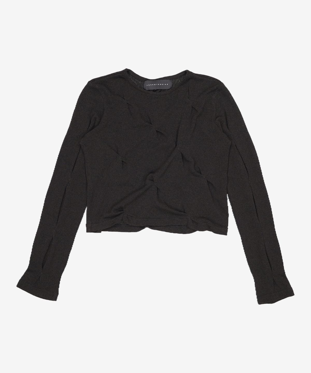 트리밍버드(TREEMINGBIRD) Bar-Tack See-Through Long Sleeve [ Black ] OS