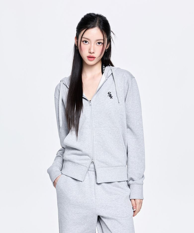 베이직 스몰로고 후드집업 CHW (Melange Grey)