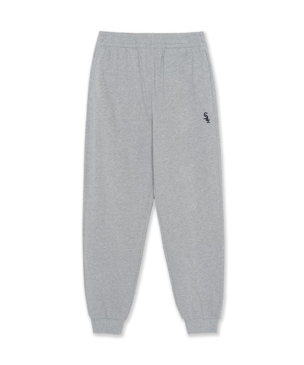엠엘비(MLB) 베이직 스몰로고 조거 팬츠 CHW (Melange Grey)