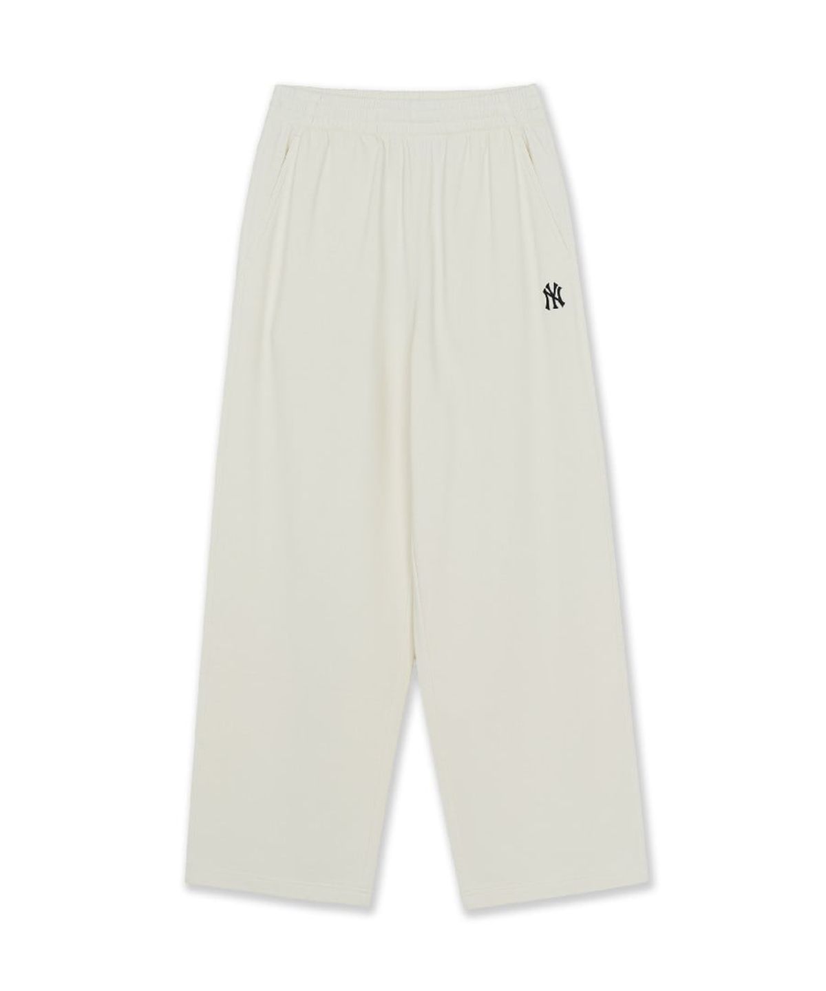 엠엘비(MLB) 베이직 스몰로고 와이드 팬츠 NY (Cream)