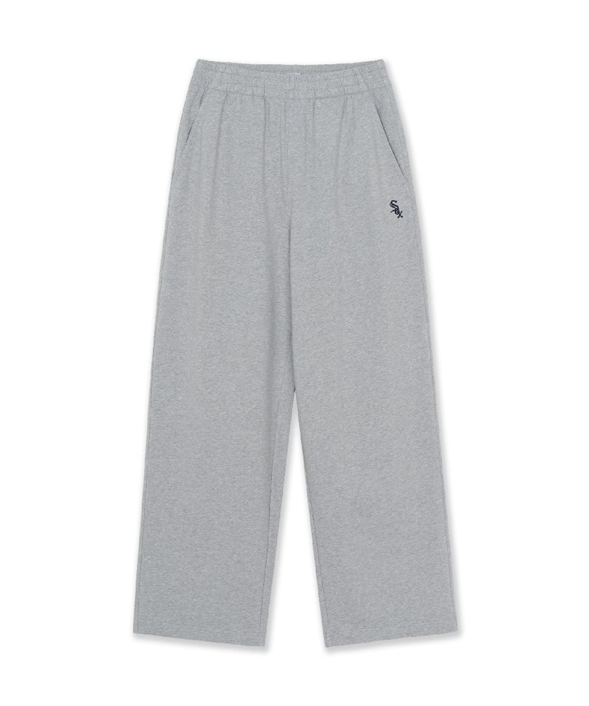엠엘비(MLB) 베이직 스몰로고 와이드 팬츠 CHW (Melange Grey)