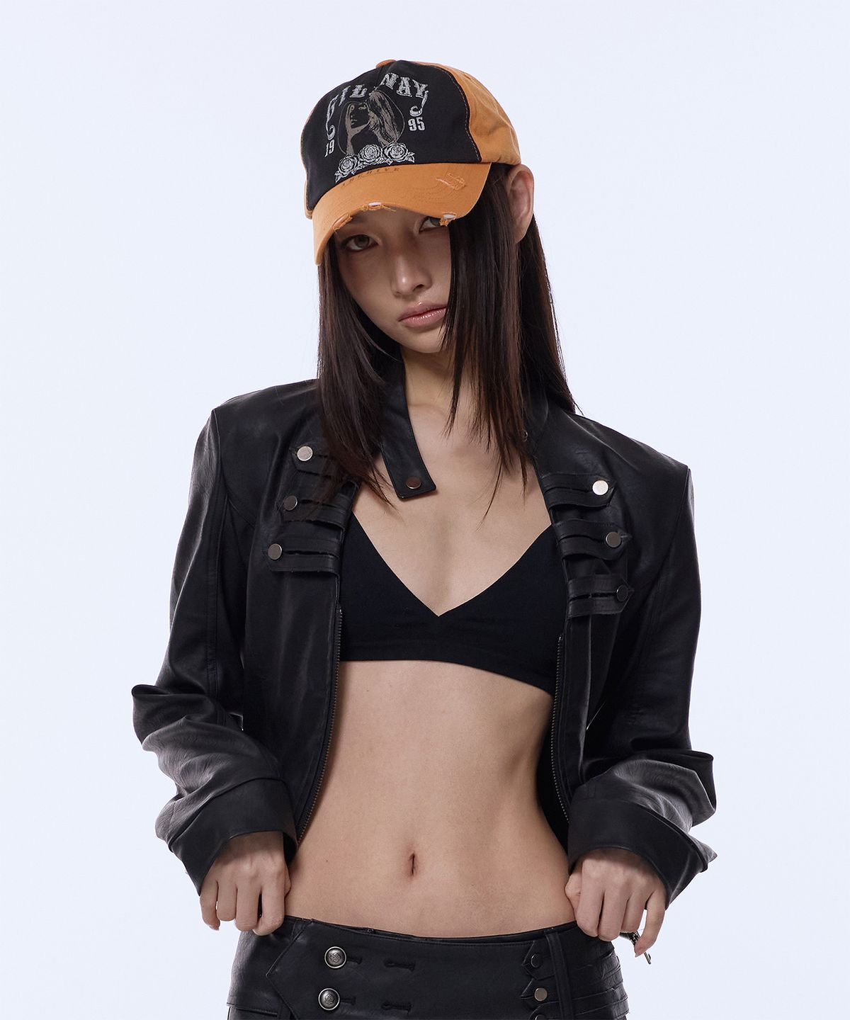 길라아카이브(GILAARCHIVE) RUNAWAY GIRL VINTAGE CAP_BLACK