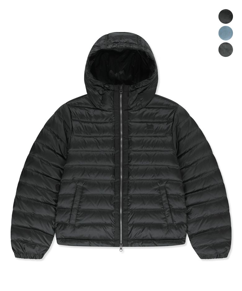 W HOODED SLIM DOWN JACKET