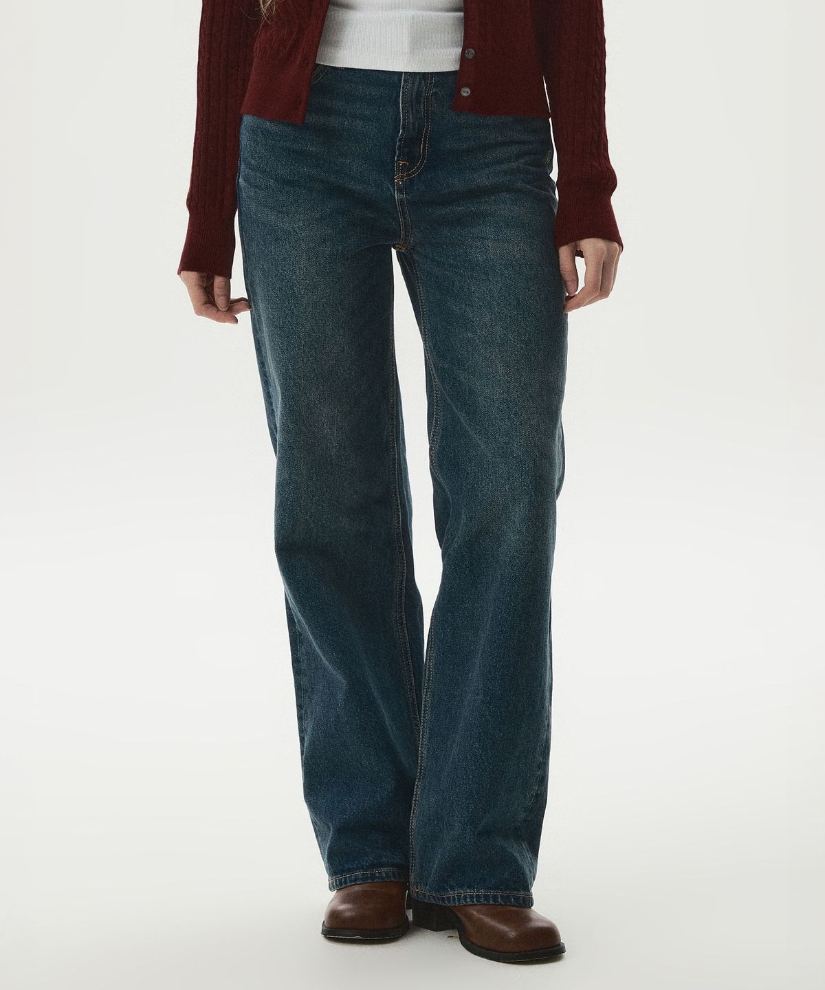 후아유(WHO.A.U) Semi Wide Denim(F) / WHTJG4912F