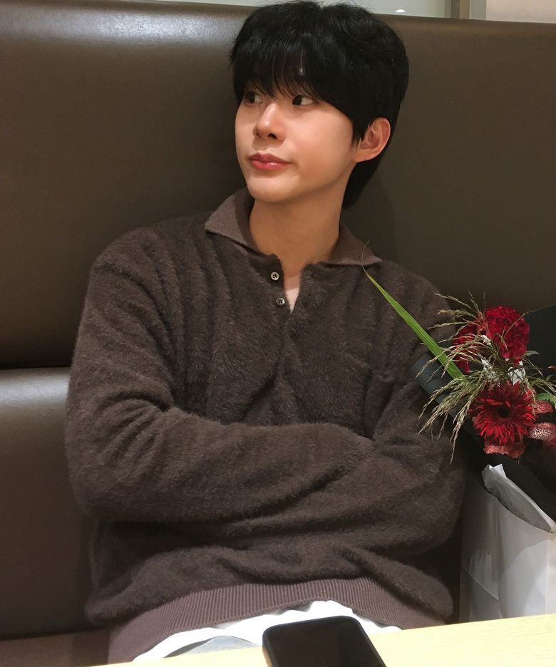플러피 브러쉬 카라 니트 [BROWN]