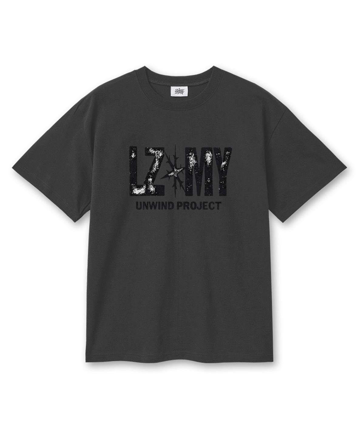 레이지메리(LAZYMERRY) 언와인드프로젝트 20수 코튼 오버핏 반팔티셔츠 다크그레이