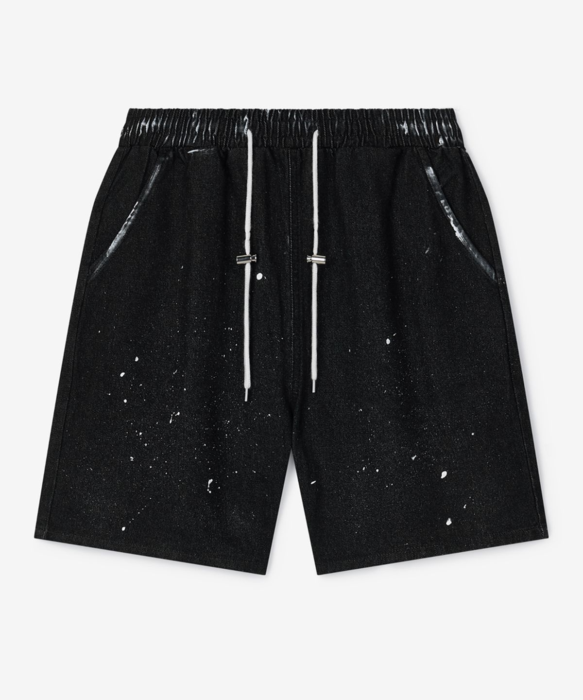 스트라이크(STRIKE) Atelier Painted Relaxed Denim Shorts (BLACK)