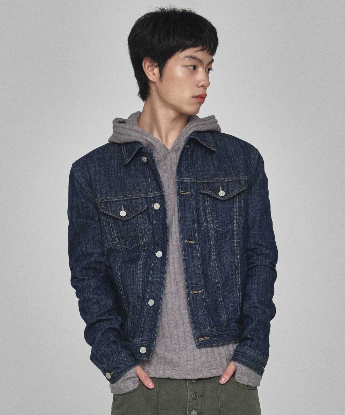 기철(KICHUL) Raw Denim Jacket (Indigo)