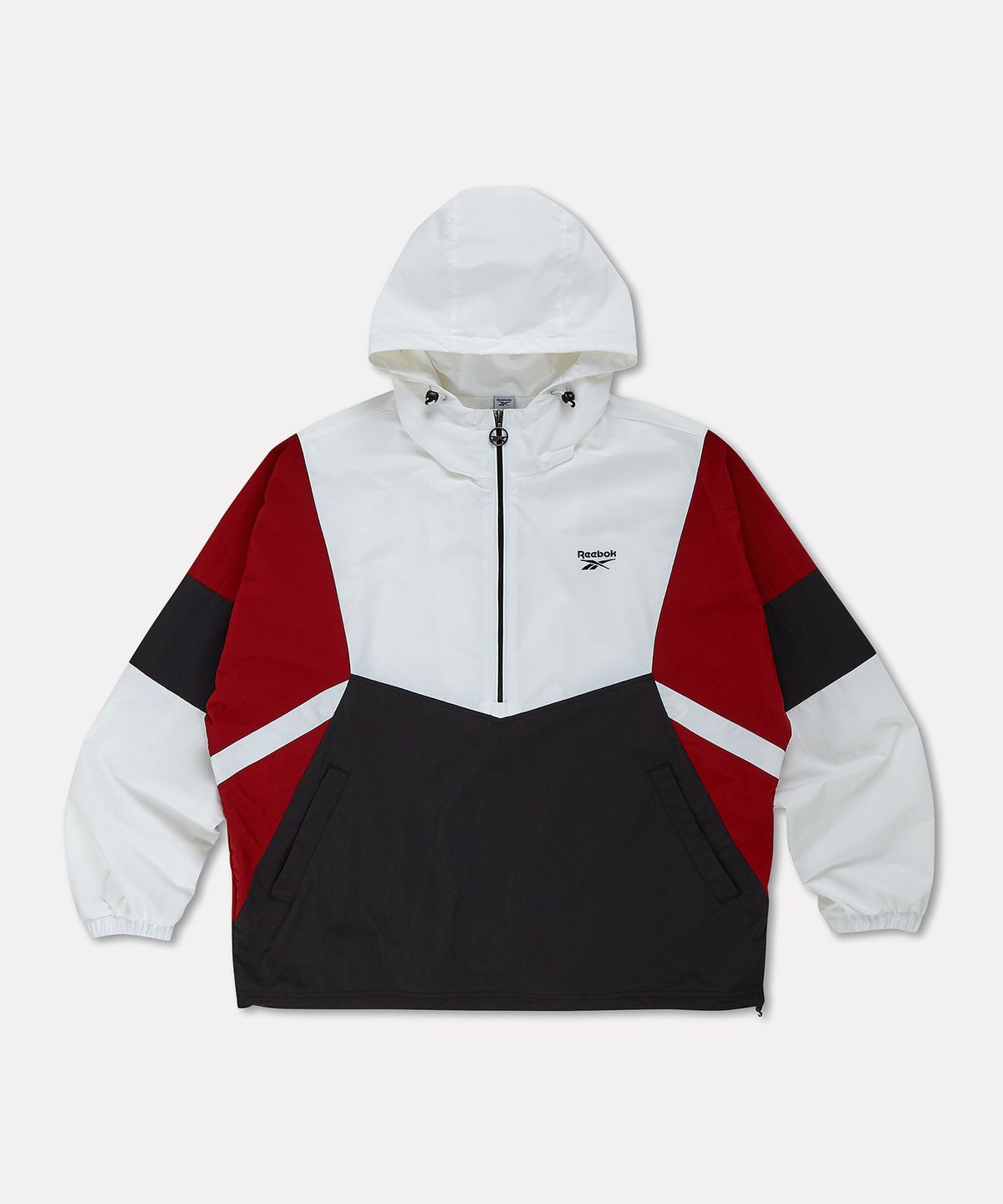 리복(REEBOK) 헤리티지 후드 아노락 - 화이트:차콜