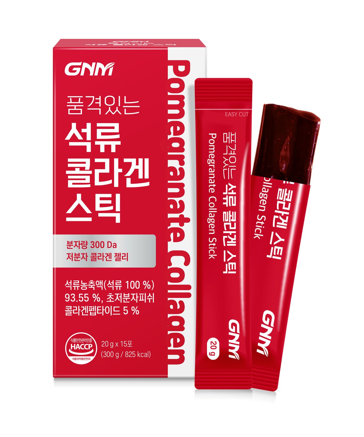GNM자연의품격(GNMLIFE) [300달톤] 이성경 석류콜라겐젤리 스틱 1박스 (총 15포)
