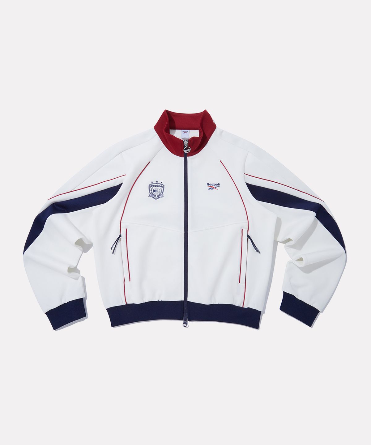 리복(REEBOK) 벡터 라인 저지 트랙 탑 (W) - 오프 화이트