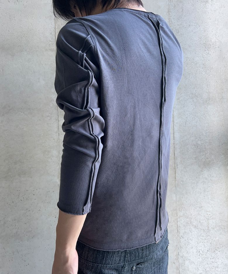 Raw Cut Long Sleeve (Charcoal)
