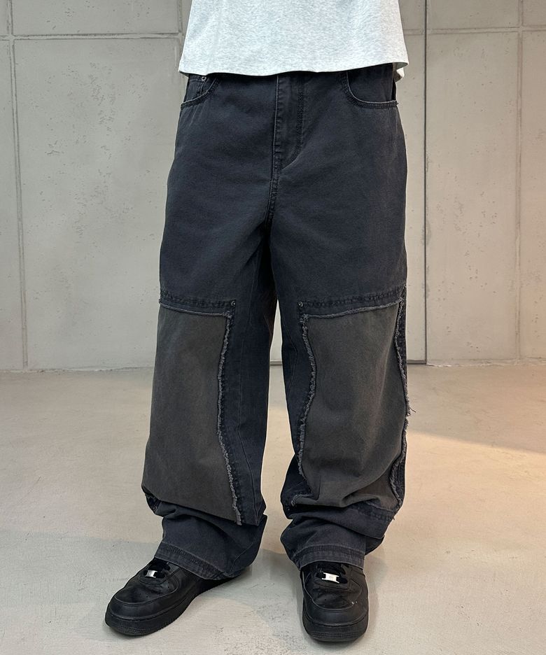 Slash Double Knee Pants (Charcoal)