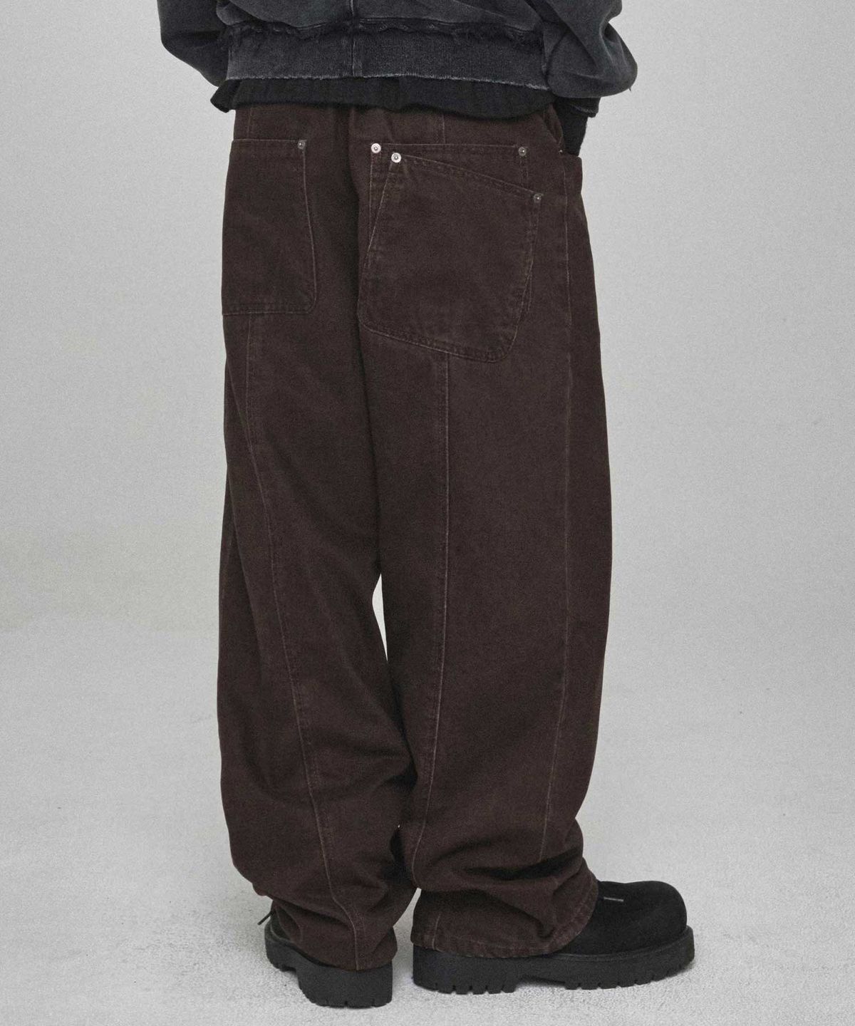 기철(KICHUL) All Day Cotton Pants (Dark Brown)