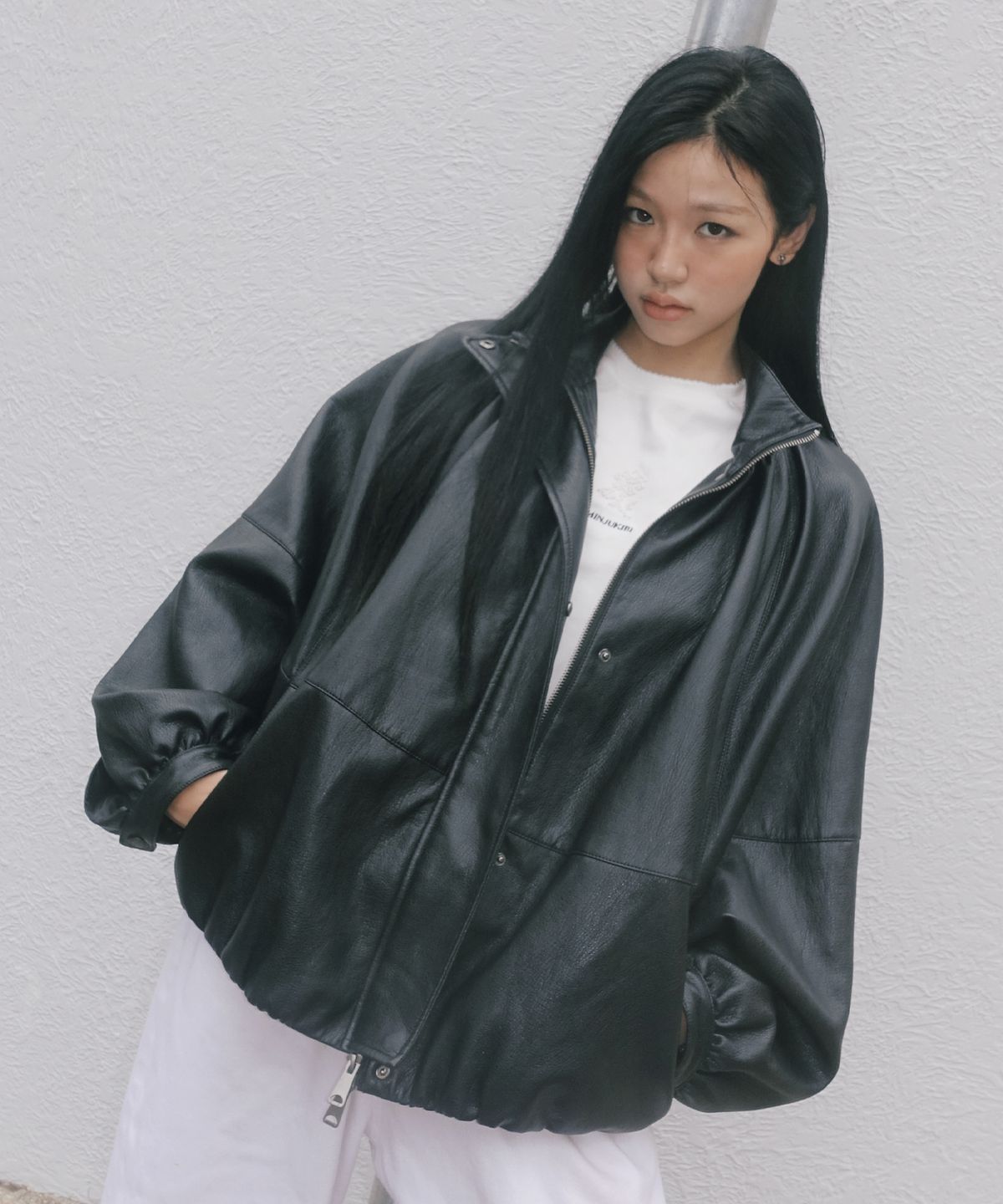 레이디 볼륨(LADY VOLUME) 9248 레더 블루종 (BLACK)