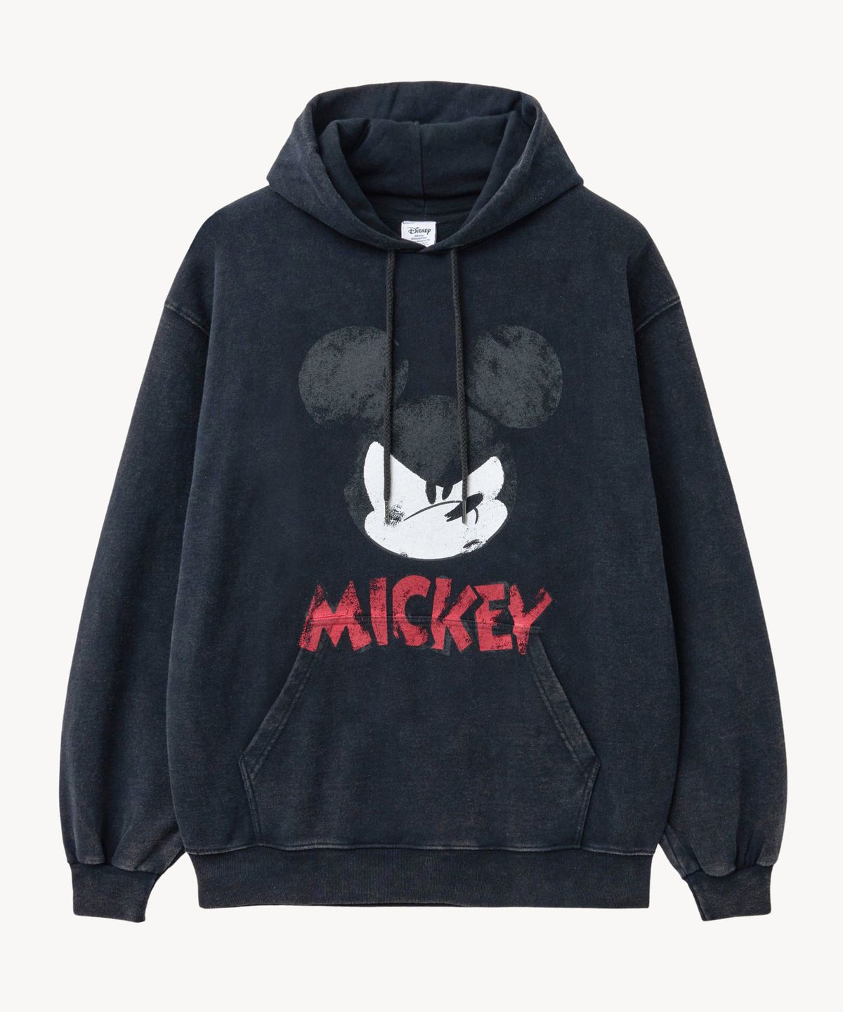 브이투(VTWO) 미네랄 워싱 페이스 _미키_ 후드 (BLACK)