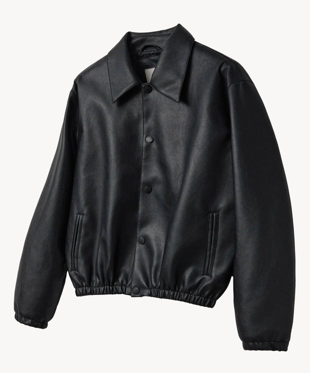 브이투(VTWO) 8323 크롭 레더 블루종 (BLACK)