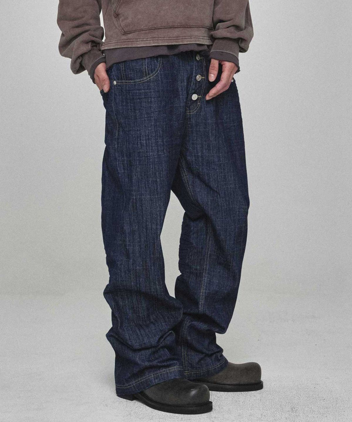 기철(KICHUL) Raw Straight Denim Pants (Indigo)