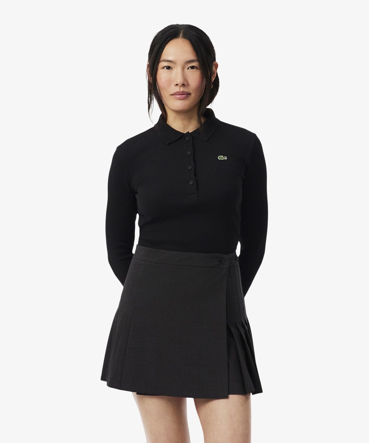 라코스테(LACOSTE) 여성 립조직 긴팔 폴로셔츠 DF5281-56N 031