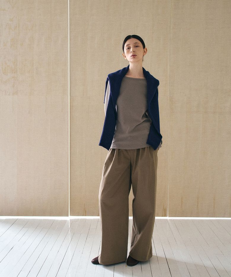 Loop Tuck Wide Pants_2COLOR