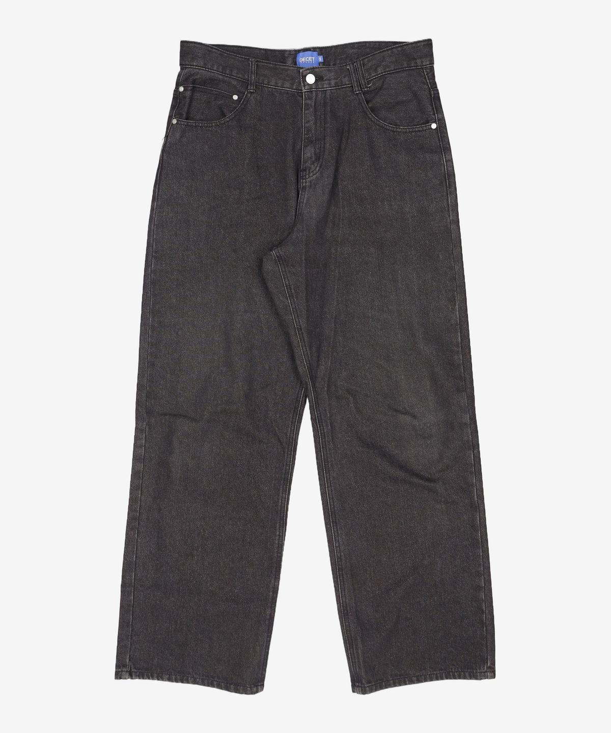 데케트(DECET) Mid Rise Wide Jeans DCPT027AshBlack 34