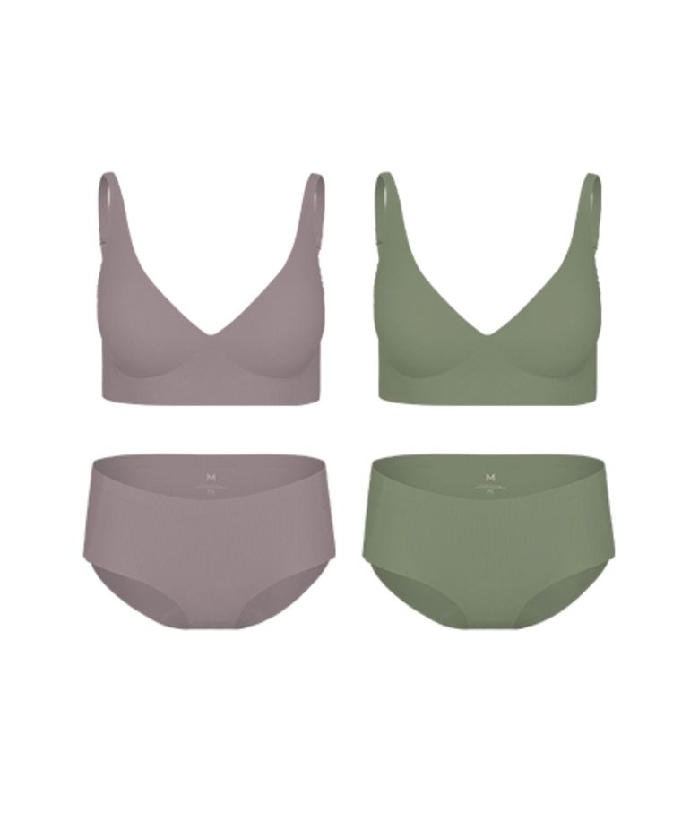 이지핏 골지 브라 팬티 2+2 SET