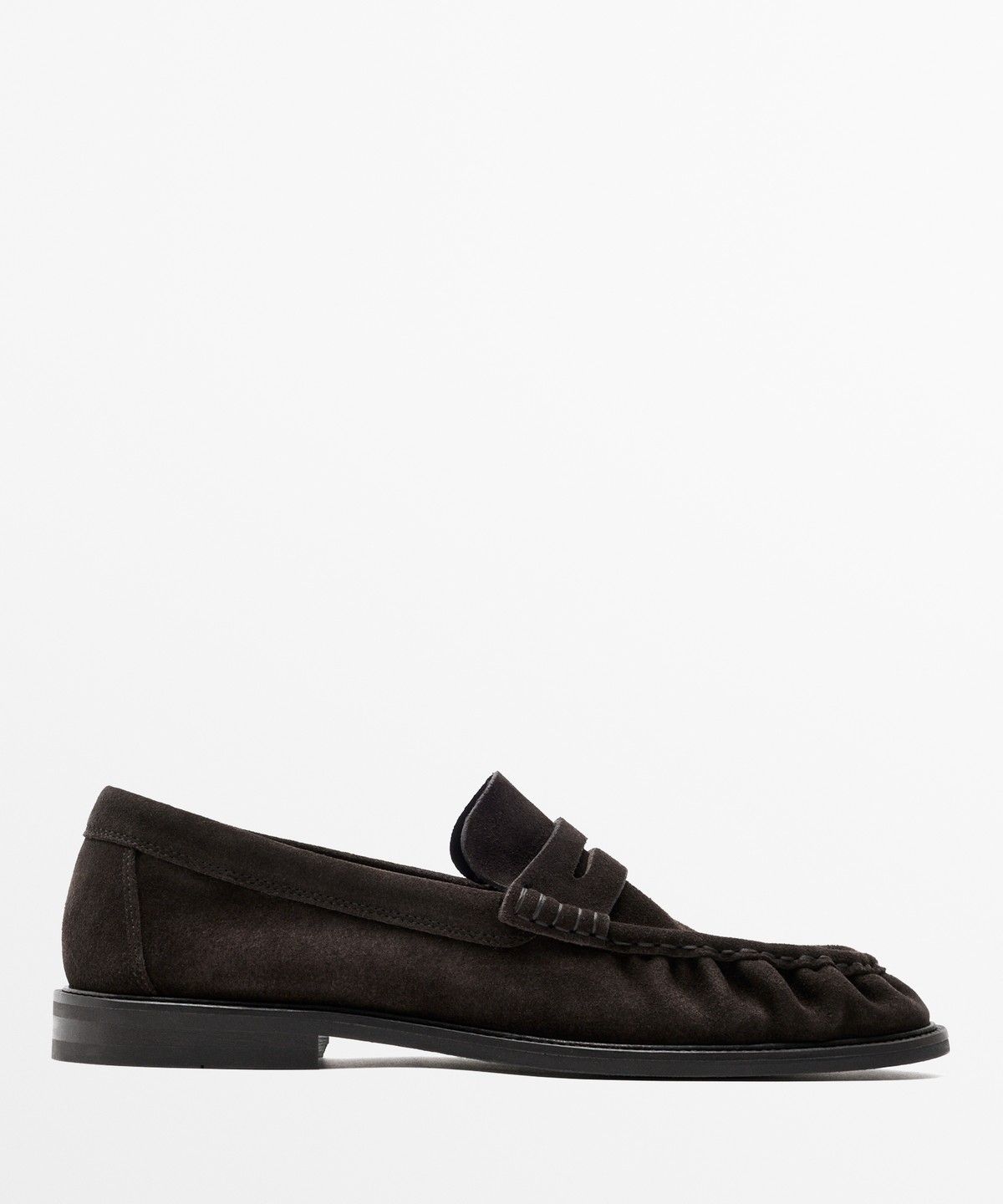 마시모두띠(MASSIMO DUTTI) 스플릿 스웨이드 셔링 로퍼