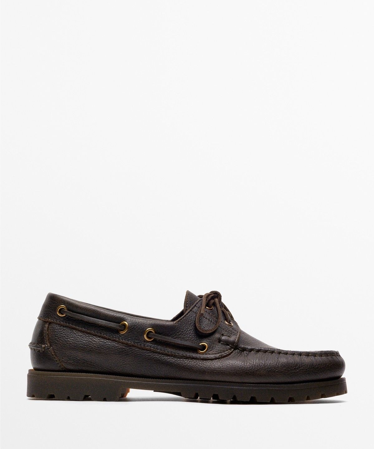 마시모두띠(MASSIMO DUTTI) 나파 가죽 보트 슈즈