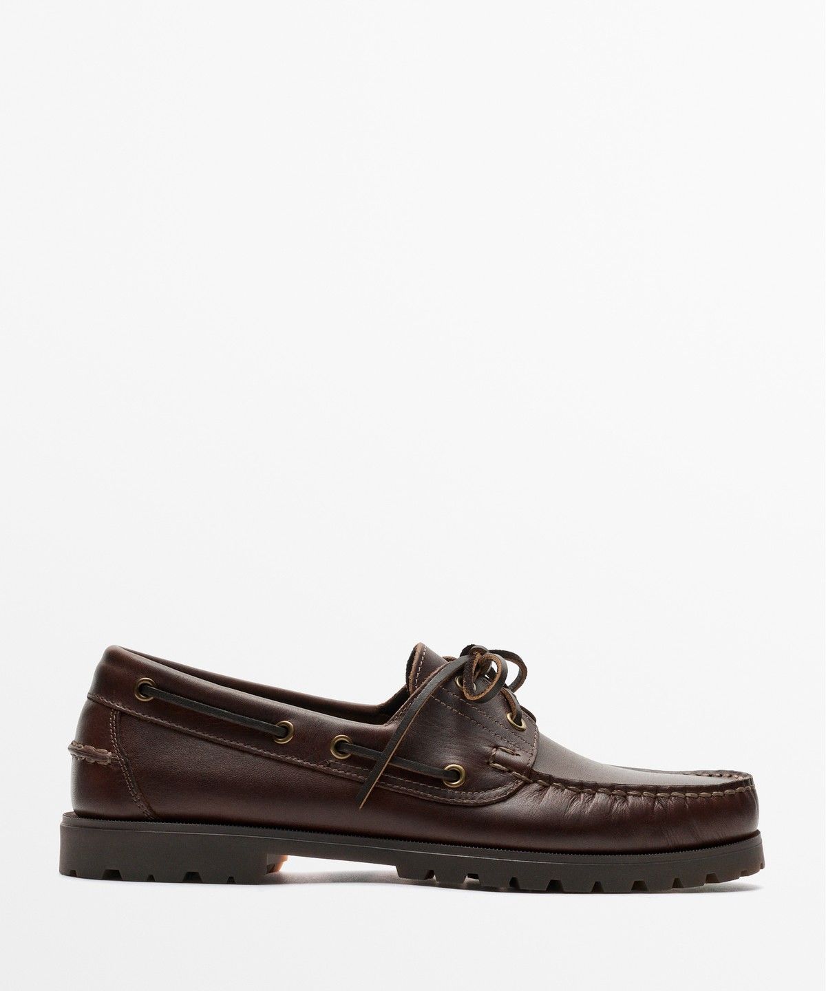 마시모두띠(MASSIMO DUTTI) 나파 가죽 보트 슈즈