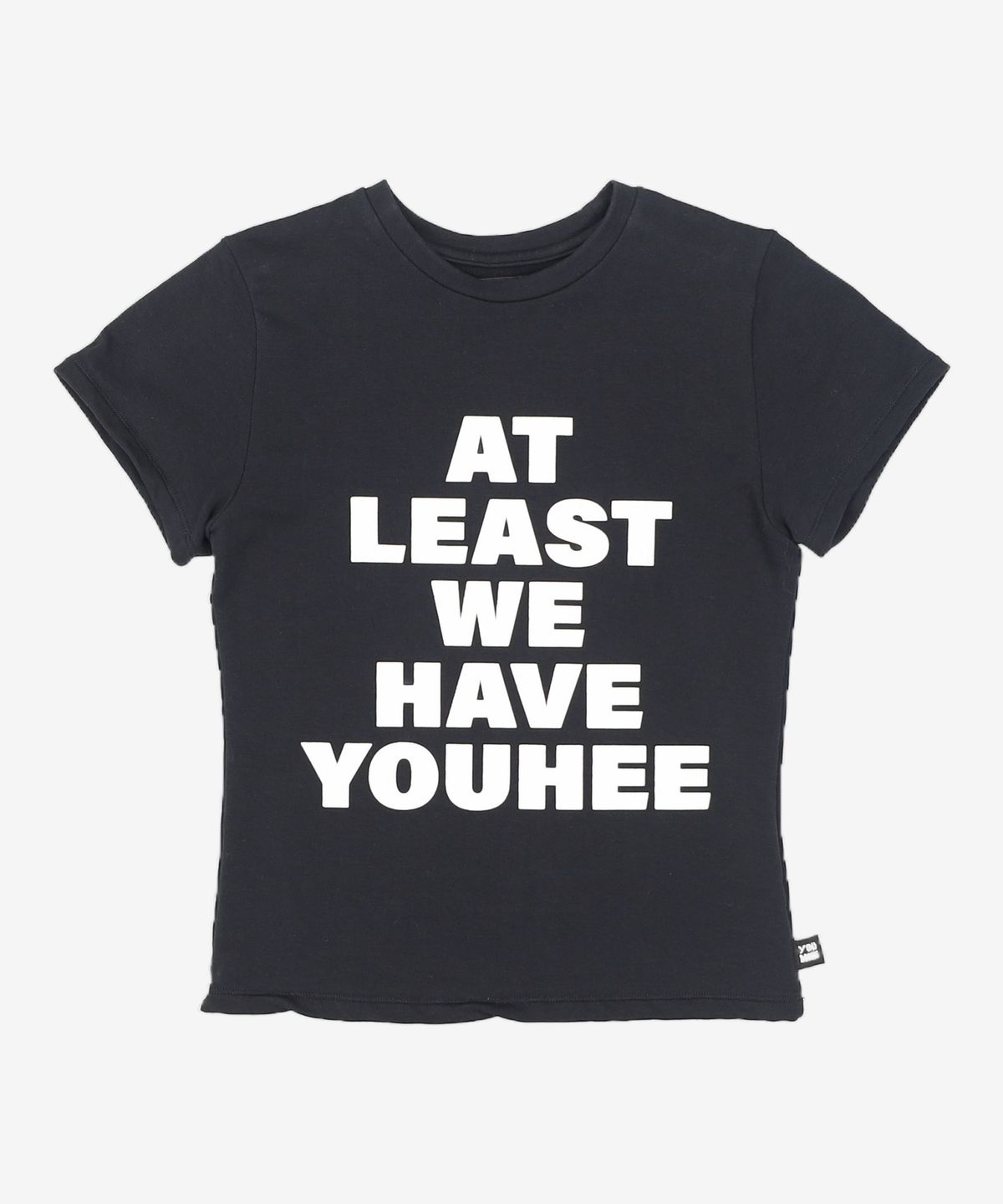 유희(YOUHEE) LETTERING T-SHIRT BLACK FREE