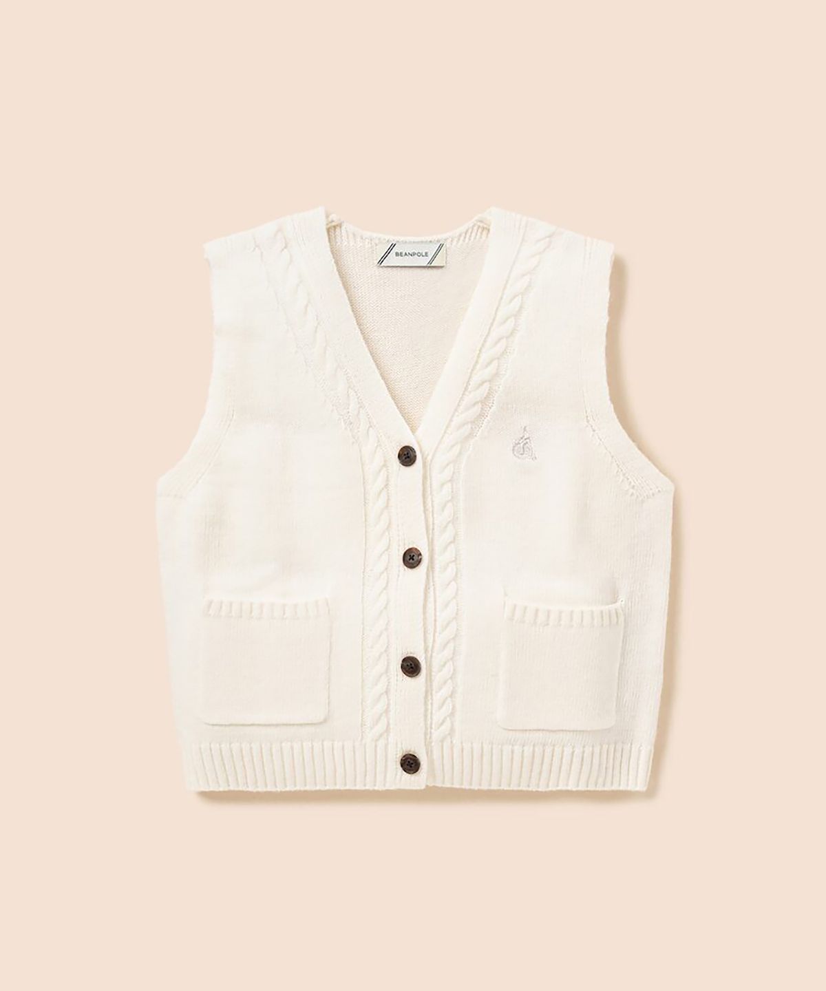 빈폴 키즈(BEANPOLE KIDS) 여아 울 케이블 오픈형 니트 베스트  아이보리 (BI6851G010)