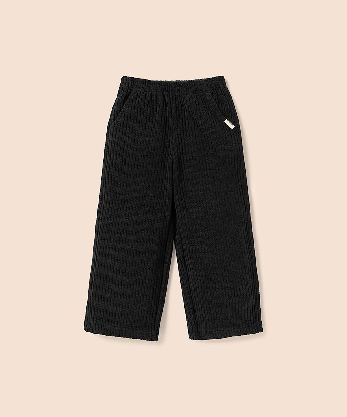 빈폴 키즈(BEANPOLE KIDS) 여아 소프트 골지 세미 와이드 팬츠  블랙 (BI6821G035)