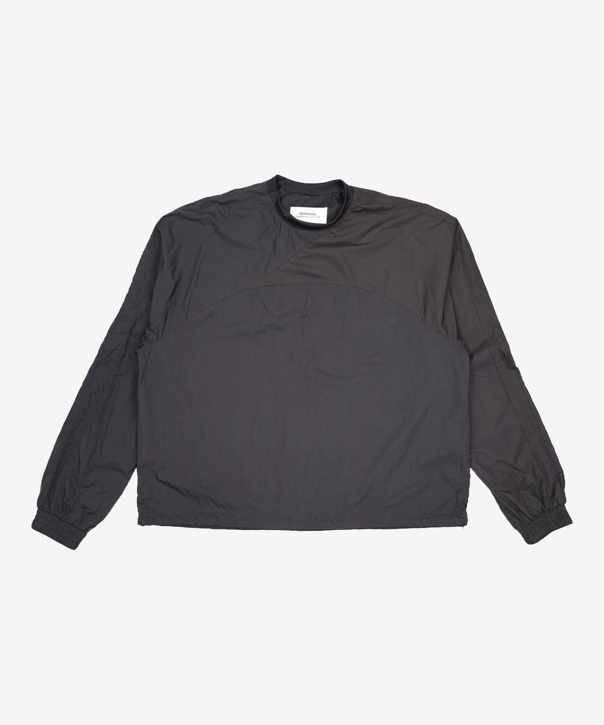노매뉴얼(NOMANUAL) SLICED WARM-UP TOP - BLACK L
