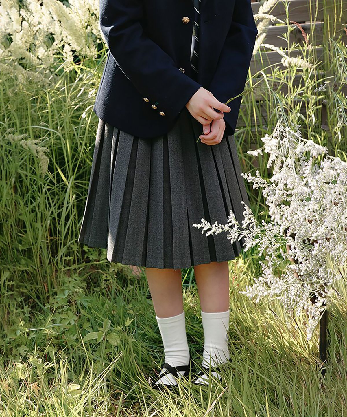 빈폴 키즈(BEANPOLE KIDS) 클래식 컴포트 플리츠 스커트  애쉬 (BI6827G044)