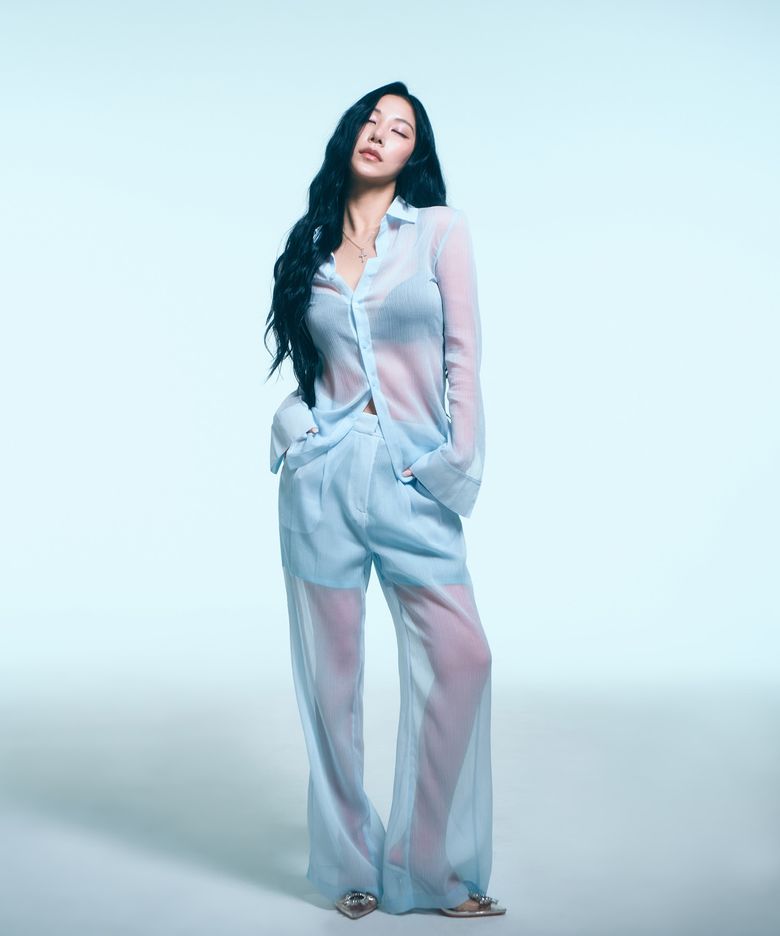 Whisper Glitter Sheer Pants [Blue]